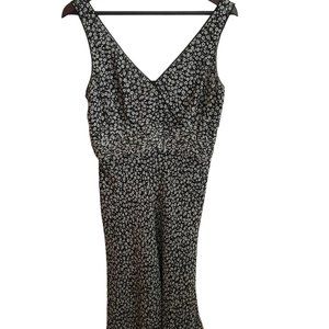 Ann Taylor Silk Black and White Sleeveless Dress Size 6